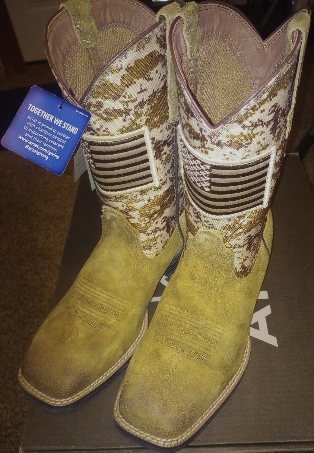 's Sport Patriot Sand Storm Camo Amercan Flag Boots 10019959