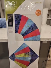 Accuquilt Go! 9" Square Fabric Cutting Die Grandmother's Fan Pattern 55537