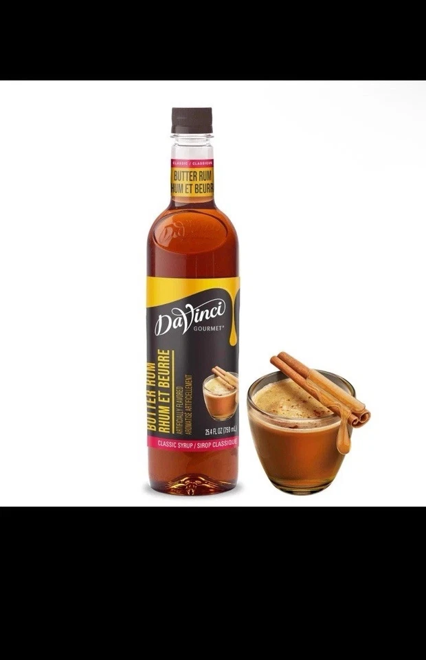 DaVinci Gourmet Classic Butter Rum Syrup Nonalcoholic 25.40 Fl Oz