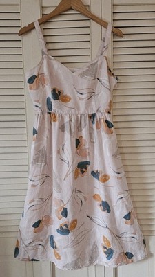 Rachel Zoe Dress Sundress Midi 100% Linen Size 6