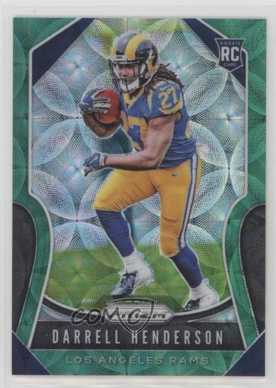 2019 Panini Prizm Rookies Green Scope Prizm 73/75 Darrell Henderson #330 1g5f