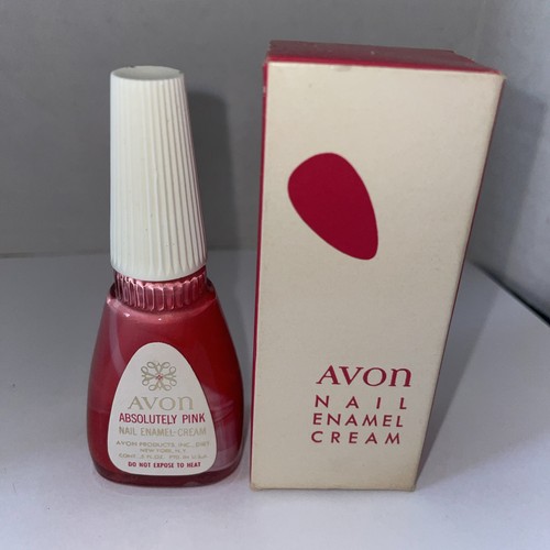 1960’s Era Avon Nail Polish Enamel Cream Retro Vtg NOS W/ Box Absolutely Pink (b