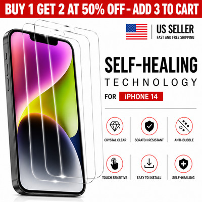 iPhone 14 Hydrogel Screen Protector 3 Pack Self Healing