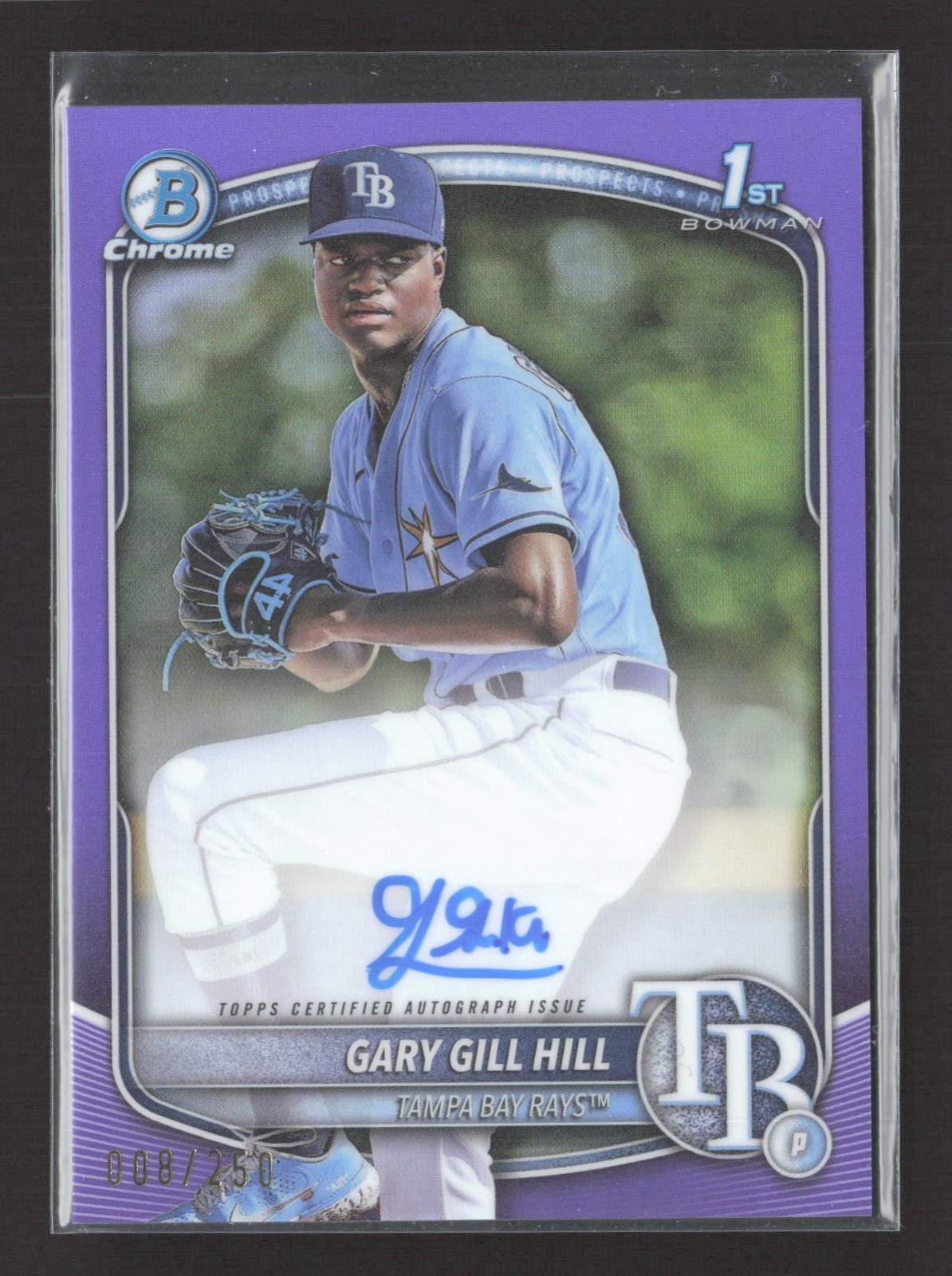 2025 Bowman Chrome Gary Gill HIll 1st Purple Refractor Auto /250 #CPA-GG