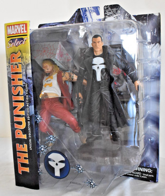 Marvel Select the PUNISHER 7'' Action Figure pinball diorama scene Diamond Toys