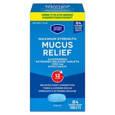 Guaifenesin 1200mg 84 Tablets Mucus Expectorant Exp 08/27 Compare to Mucinex