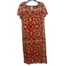 Manuheali'i Vintage Hawaiian Muumuu Dress S Size Yellow Orange