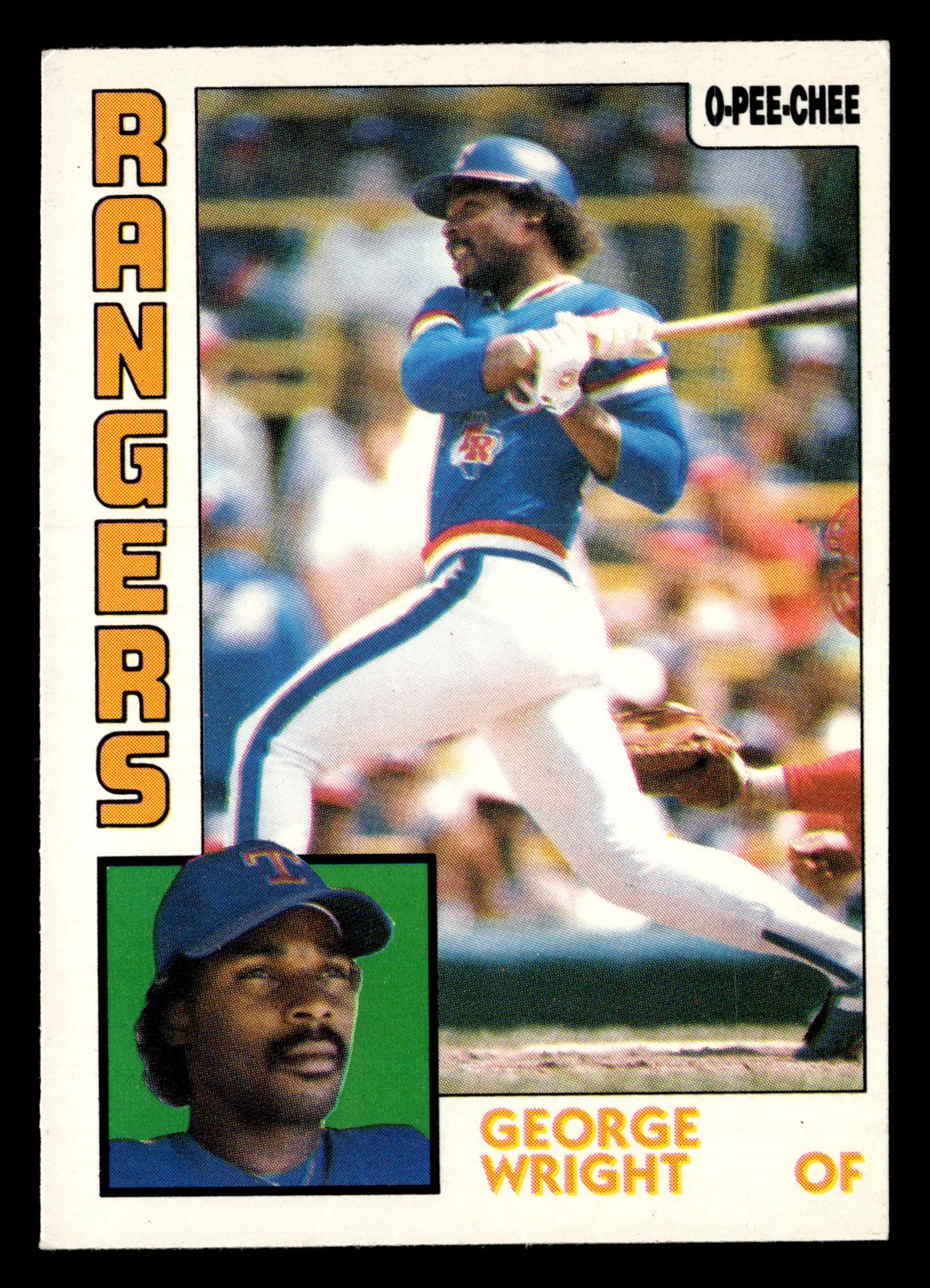 George Wright 1984 O-Pee-Chee #314 Texas Rangers Vintage Baseball *191
