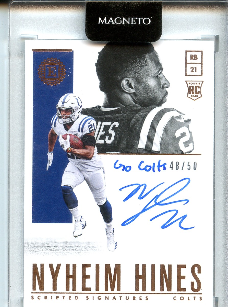 Nyheim Hines Panini Encased Scripted Signatures #NH Base