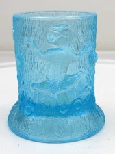 EAPG US Glass Monkey on Stump Toothpick Holder Amber 1880s