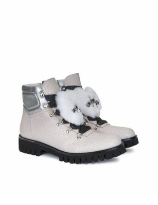 Women Marzetti Boots White Leather 38.5