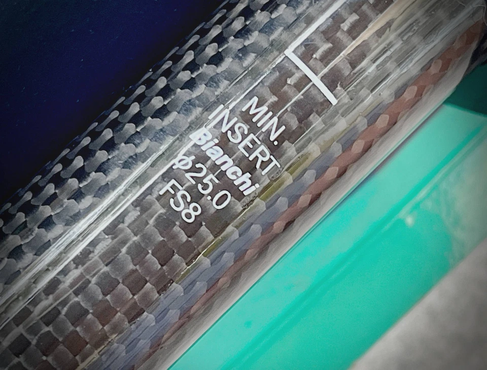 Tige de selle en fibre de carbone BIANCHI 25 mm 270 mm Noir NEUF NOS - Photo 4/4