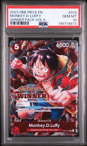 One Piece Monkey D Luffy Winner Volume 5 ST01-012 PSA 10 Gem Mint