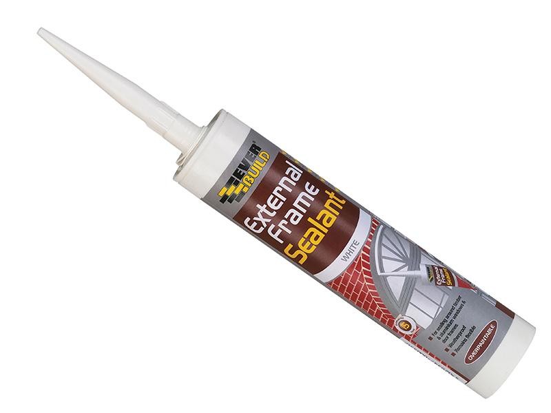 Everbuild External Frame Sealant, Mould-Resistant White 290ml (Pack of 2)