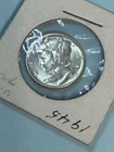 1945 Mercury Head Dime, no mint mark, NM, UNGRADED, 90% SILVER, UNC