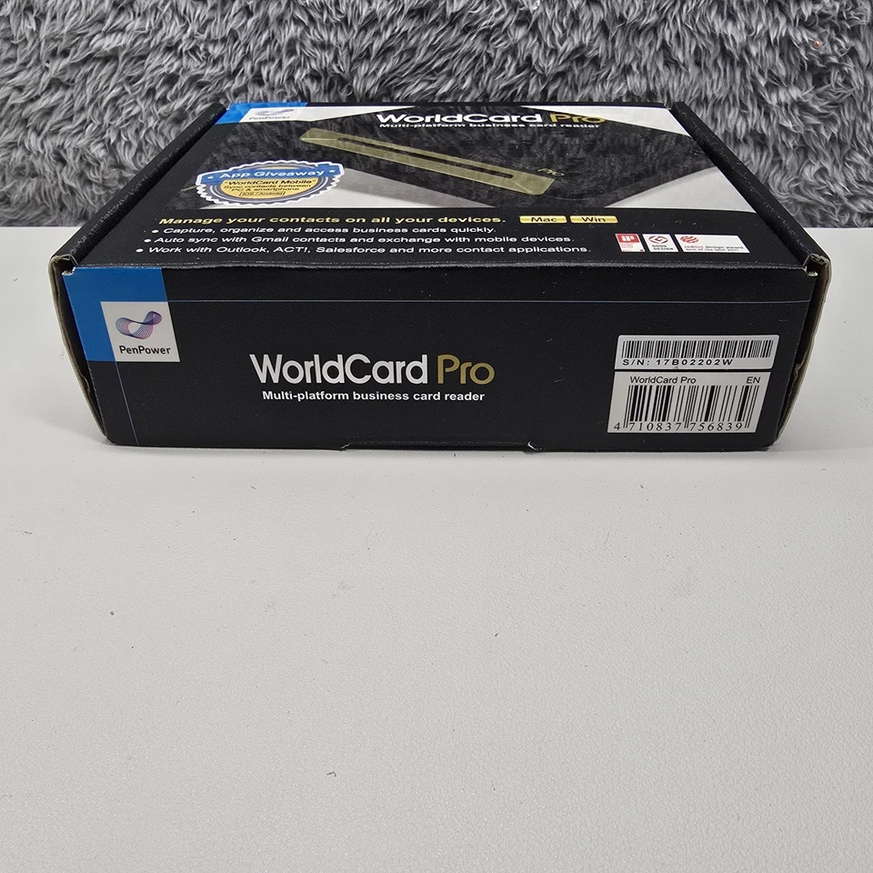 Penpower WorldCard Pro Card Scanner 600 DPI Optical USB Windows MAC WCU02A - Image 3 of 4