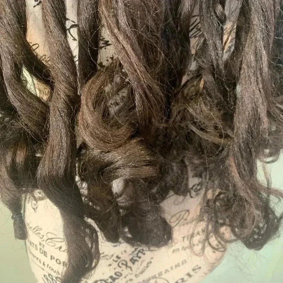 Disfraz Rasta Sombrero Tejido Peluca Rayas Rojo con Rastas Largas Rastas Foto 4 de 4