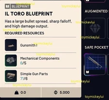 ✅ ARC RAIDERS ✅ IL TORO SHOTGUN BLUEPRINT - USA SELLER