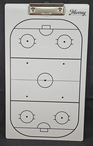 Murray Sporting Goods Dry-Erase Double Sided Hockey Marker Board Clipboard 15"