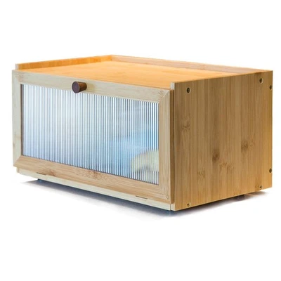 Bambus Brotkasten Holz Brotkästen Brotbox zur Brotaufbewahrung Stylischer Br... - Bild 1 von 4