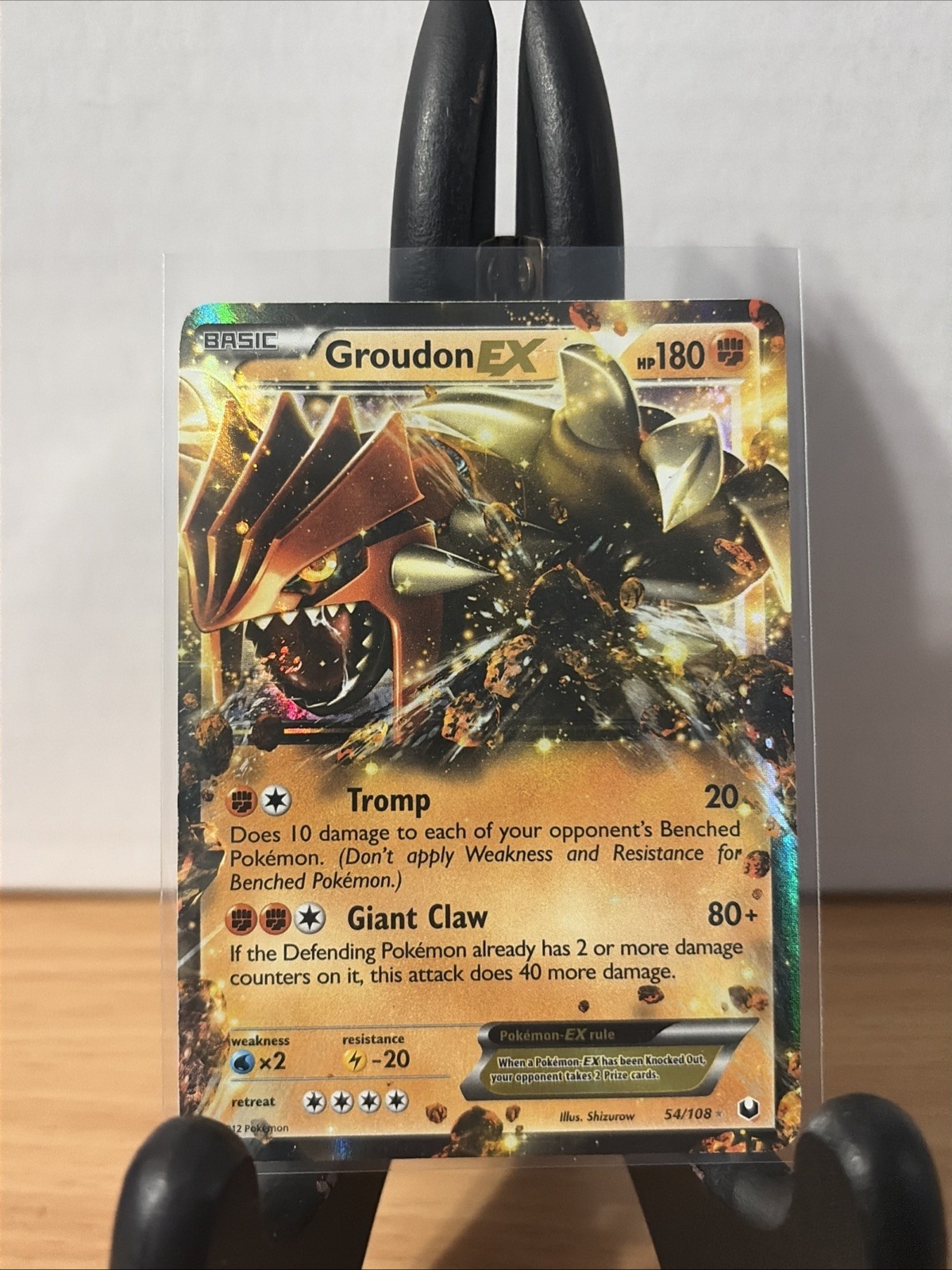 Groudon EX Ultra Rare Holo 54/108 Dark Explorers 180 HP Pokémon TCG Card LP