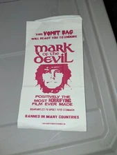 MARK OF THE DEVIL Vomit Bag (unused) movie theater giveaway. stored flat