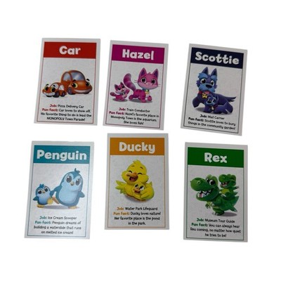 Monopoly Discover 6 Character Cards 2022 Replacement Pieces Parts Board Game