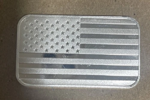 2-United We Stand American Flag USA Bullion-999 Silver 1 Oz Ounce Art Bars