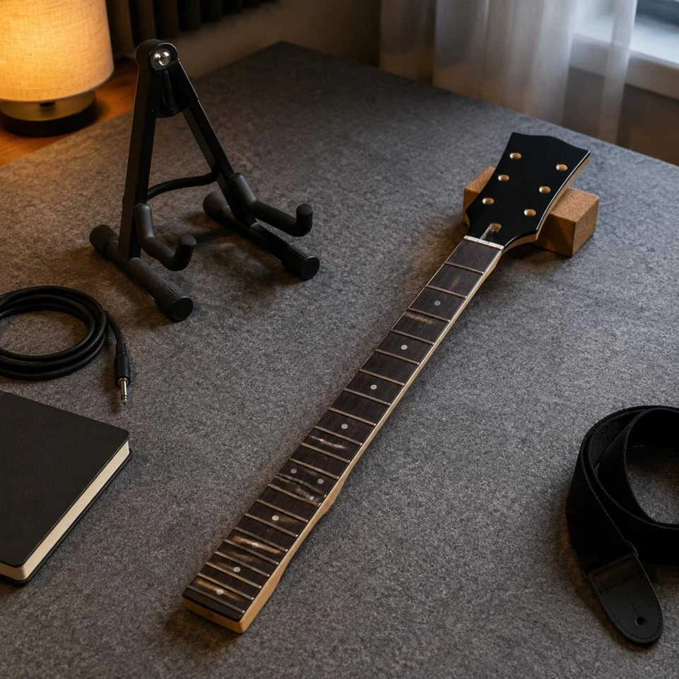 Manche de Guitare Électrique LP Poli Manche LP 22 Frettes Facile à Installer - Photo 4/4