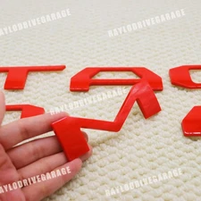 For Tacoma 2016-23 Tailgate Insert Letters Rear Emblem Nameplate Badge GLOSS RED