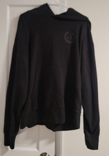 AMERICAN EAGLE HOODED SWEATSHIRT, ADULT SIZE MEDIUM, BLACK L K