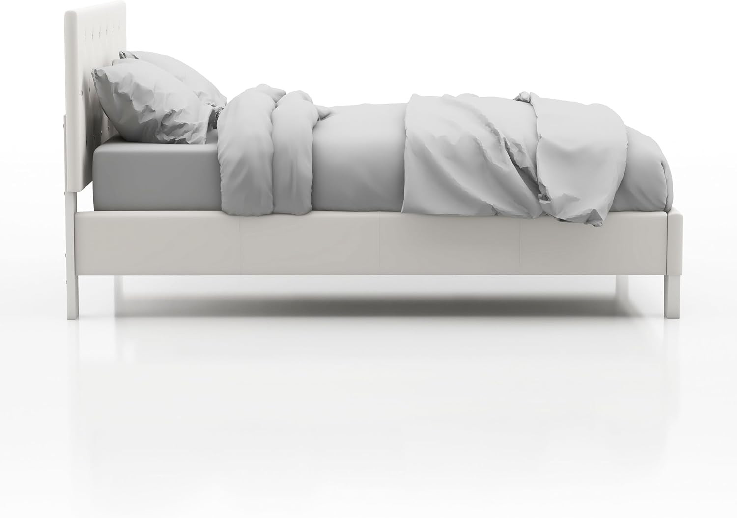 Stylish White Twin Platform Bed by 247SHOPATHOME - Modern Design for Any Room
