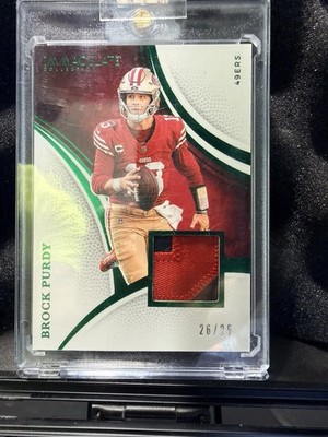 2025 Immaculate - Memorabilia Brock Purdy #93 Emerald /26 (Bookend)