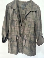 Sanctuary Womens Sz M Camo Jacket Tie Waist