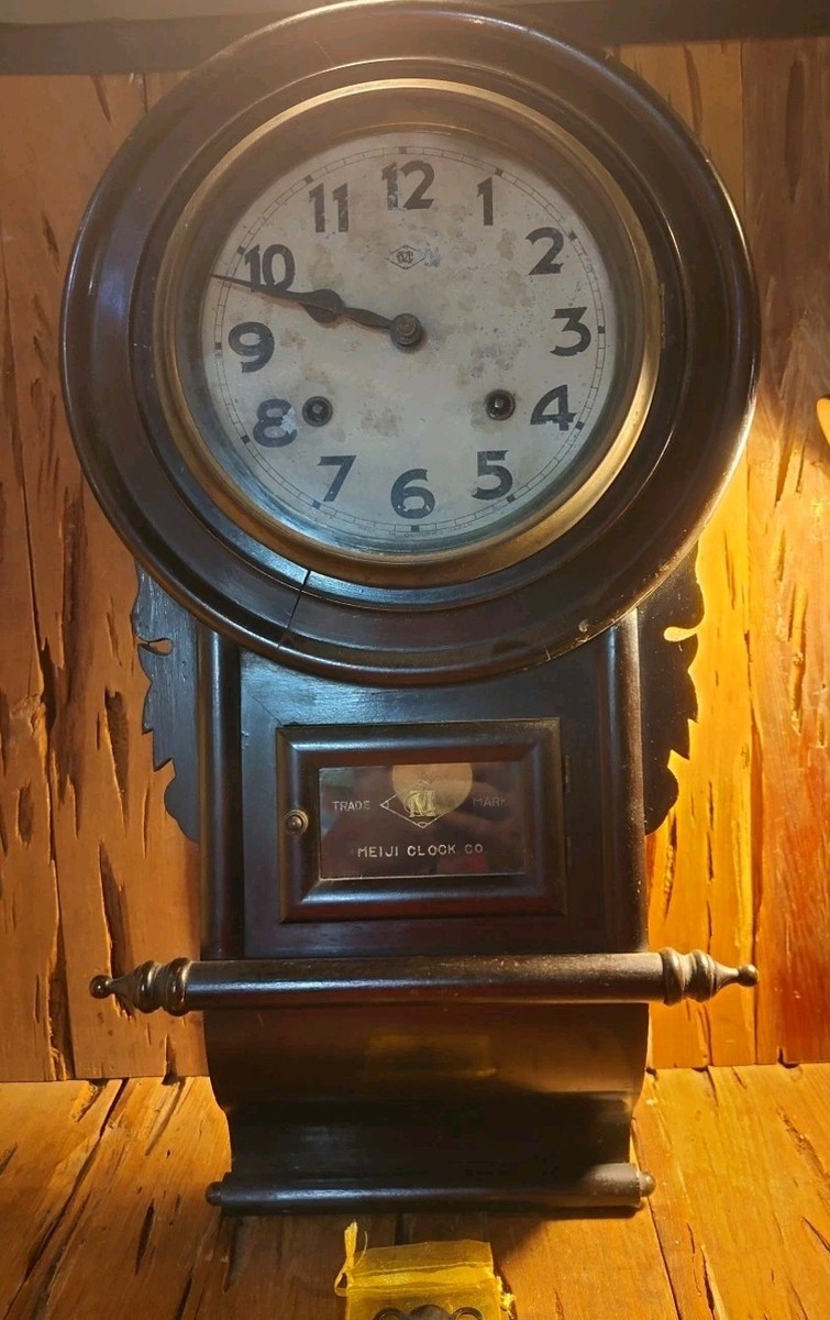 Meiji 置き時計 Vintage 1940s Meiji Clock Co Made In Occupied Japan Wall Clock
