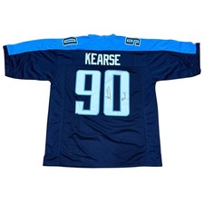 Jevon Kearse Autographed Tennessee (Navy Blue #90) Custom Jersey w / 