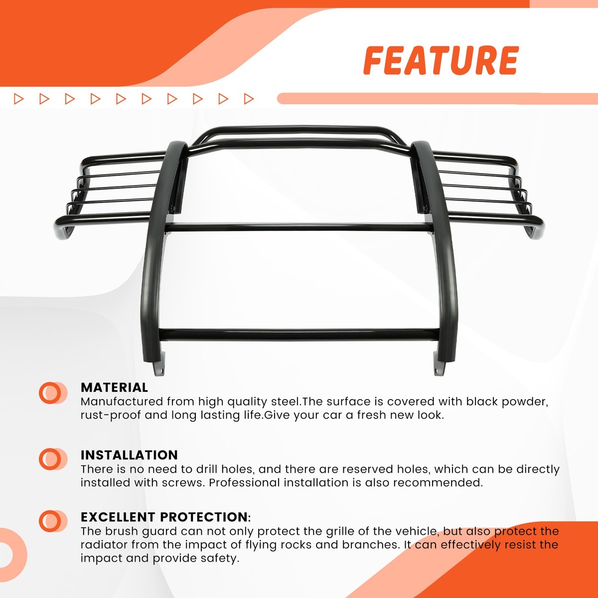 2001-2012 Ford Ranger Mazda B-Series Pickup Steel Brush Grille