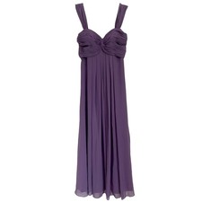 NWT JJ's House Plum Bridesmaid Dress Size 12 - Off Shoulder Chiffon Floor Length