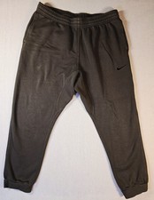 Nike Vintage Swoosh Athletic Joggers Sweatpants Size MEDIUM Olive Green 80s