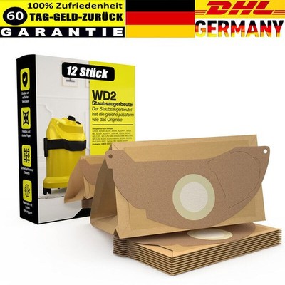 12 Stück Staubsaugerbeutel für KÄRCHER 6.904-322.0 MV2 WD2  A2003 kompatibel FKX