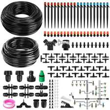 240FT DIY Drip Irrigation System Kit Automatic Garden Watering Misting