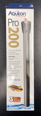 AQUEON PRO 200 PRECISION CALIBRATED ADJUSTABLE AQUARIUM HEATER NEW