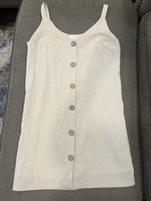 Anthropologie LUSH Sleeveless Linen Button Front Midi Dress Sz XS