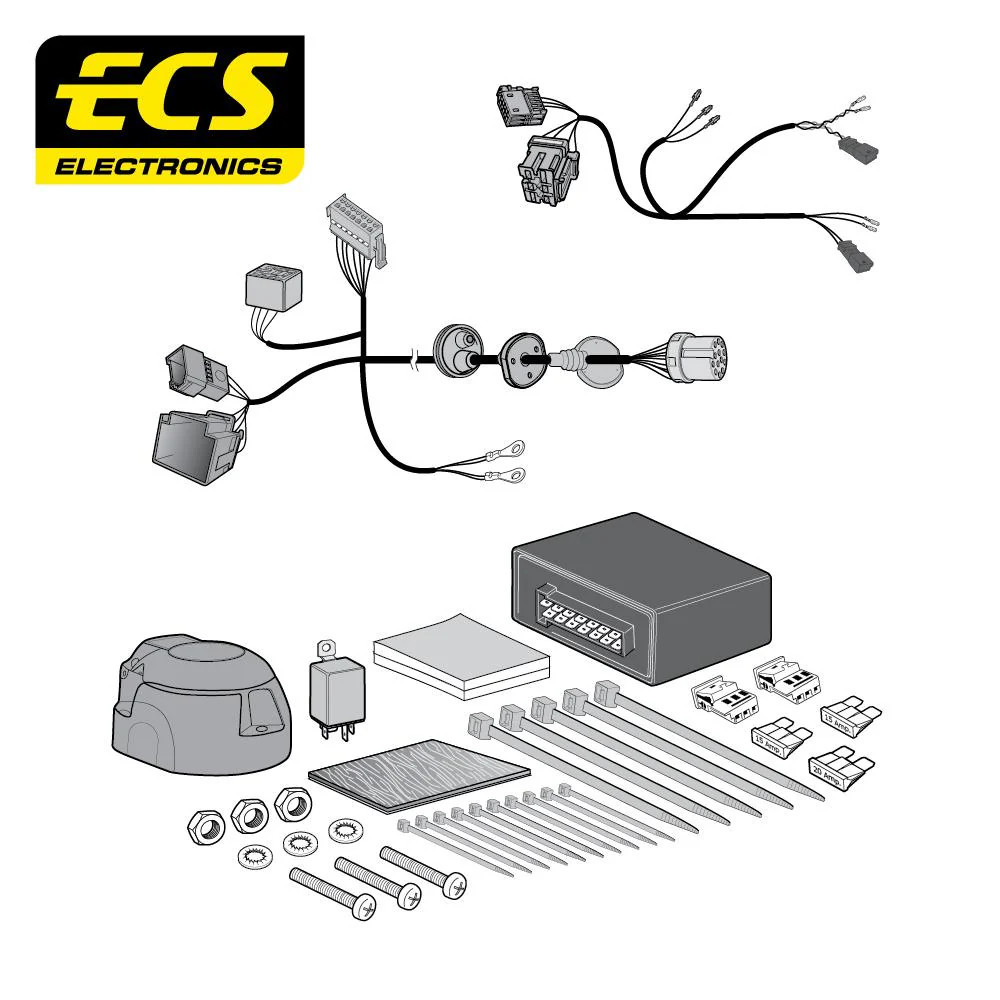 Towbar Wiring Kit 13 Pin AUDI A4 Saloon November 2015 - AU06813MU