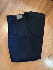 Wrangler Mens jeans W38 L38 Black Straight Leg Jeans
