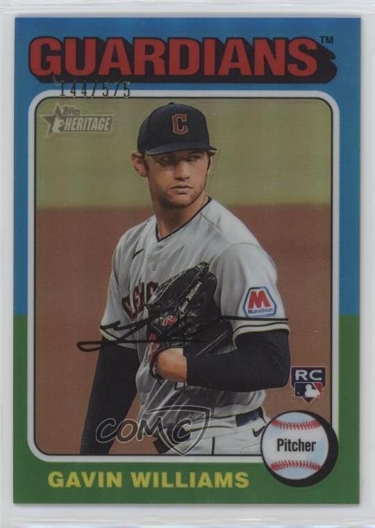 2024 Topps Heritage Chrome Refractor /575 Gavin Williams #489 10k8
