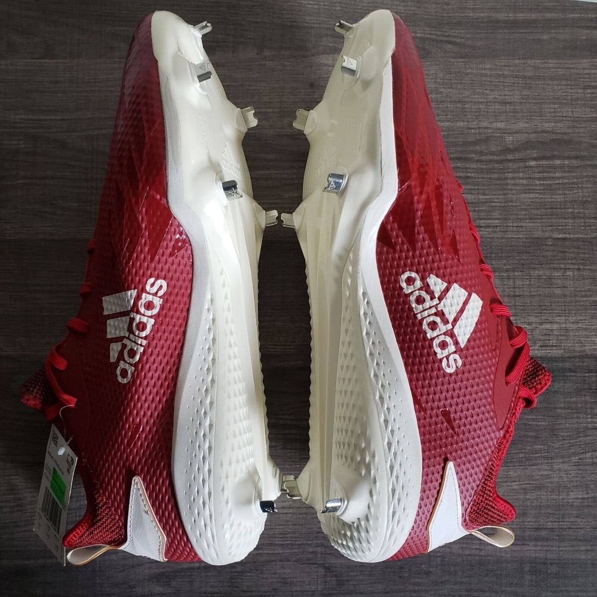 Adidas Adizero Afterburner Metal Baseball Cleats Red Size 