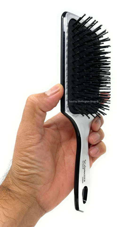 Paleta acolchada rectangular Scalpmaster 13 filas con punta de bola grande respaldo plano 1  Foto 2 de 4