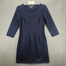 Gap Sheath Dress Size Small Side Zip Pocket Basic Simple Navy Blue - S