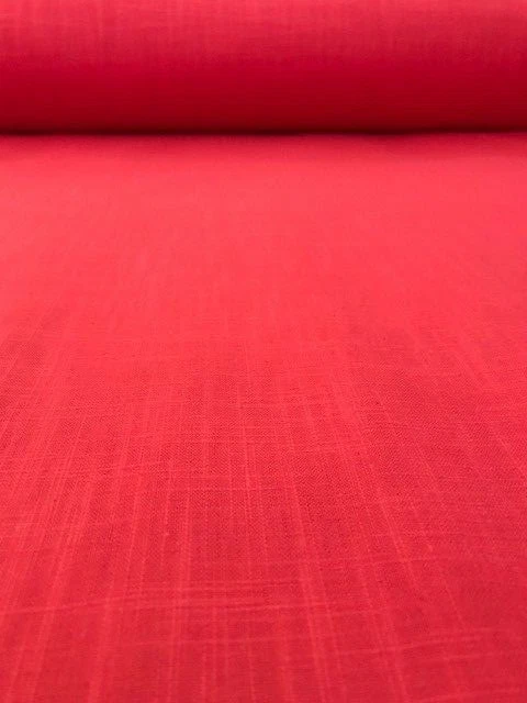 Red Basic Cotton Linen Fabric BY THE YARD Covington - Image 4 of 4